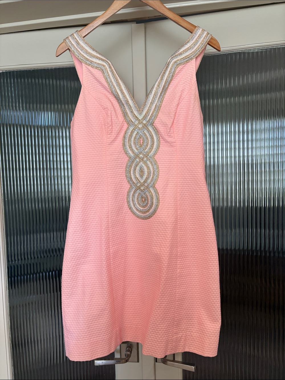 Lily Pulitzer Shift dress Pink Embellished V-Neck Dress